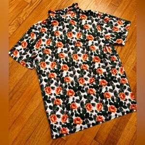 Bad Birdie mens medium prickly pear cactus polo